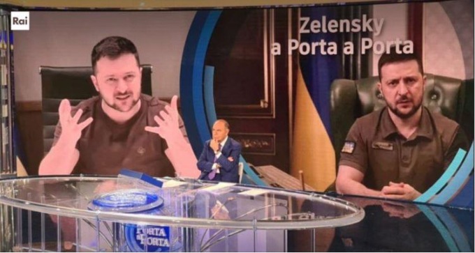 Zelensky da Vespa punge Draghi e la politica dei negoziati: “Trattative solo se i russi si ritirano, non cediamo territori”