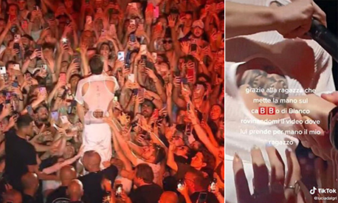 Blanco palpeggiato da una fan nelle parti intime: “Se è stato molestato lo decide solo lui”