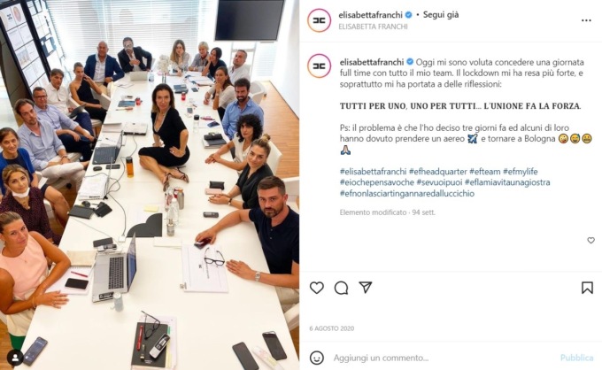 Quella volta che Elisabetta Franchi fece rientrare tutti per una giornata di lavoro ad agosto