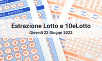 Lotto e 10eLotto, numeri vincenti di oggi Giovedì 23 Giugno 2022