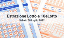 Lotto e 10eLotto, numeri vincenti di oggi Sabato 30 Luglio 2022