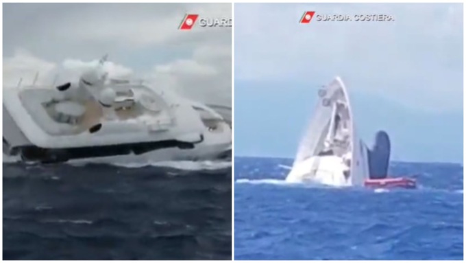 Il video dello yacht da 40 metri che cola a picco in mare in pochi secondi