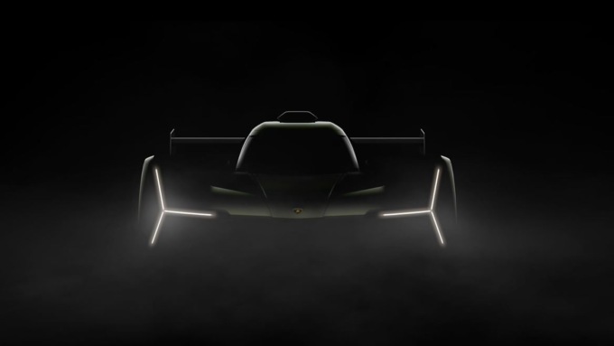 Prototipo Lamborghini LMDH equipaggiato con motore V8 biturbo ibrido