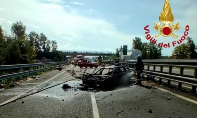 a12 bicicletta in autostrada