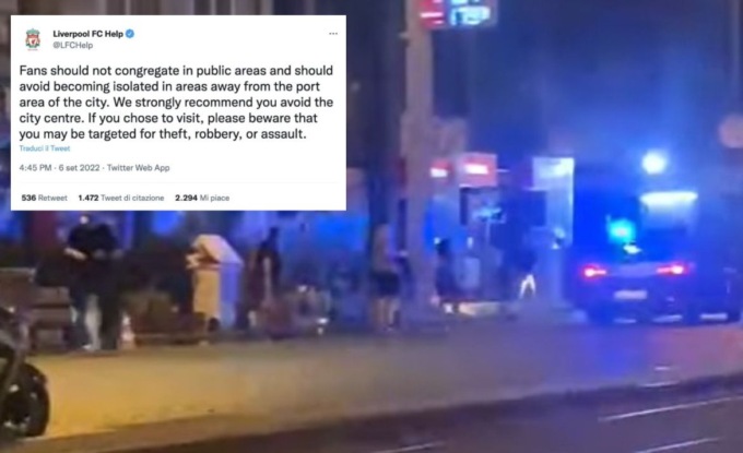 Hooligans del Liverpool scatenati a Napoli: fanno anche cadere un motociclista