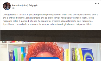 Il carabiniere che definisce “coniglio” il 13enne suicida perché vittima di bullismo