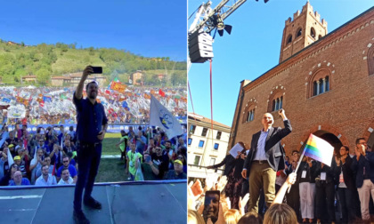 Salvini a Pontida, Letta a Monza: scontro a distanza tra i leader