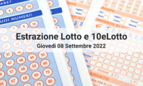 I numeri estratti oggi Giovedì 08 Settembre 2022 per Lotto e 10eLotto