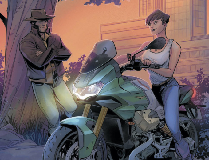 Viaggio nel tempo, protagonisti Wolverine e la Moto Guzzi V100 Mandello