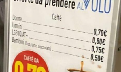 Il bar che propone diversi prezzi del caffè per uomini, donne e gay