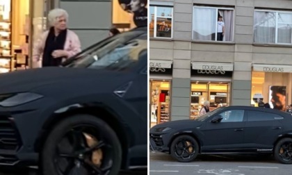 Wanna Marchi e la figlia Stefania in Lamborghini a Milano