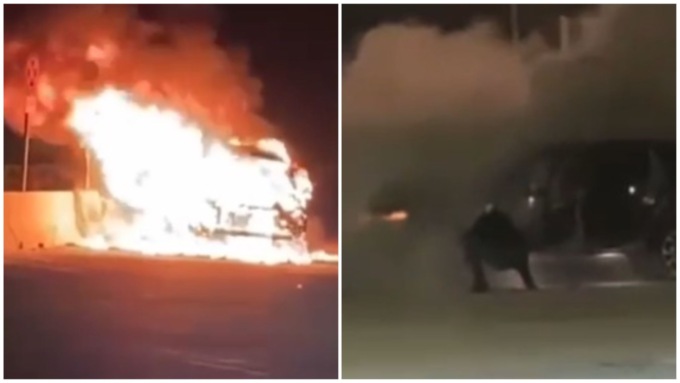 Non era un’auto elettrica, quella incendiatasi accanto al benzinaio