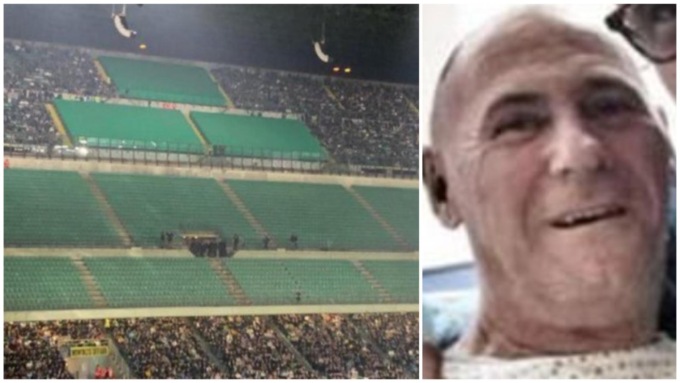 Sgomberata a forza curva dell’Inter per omaggiare capo ultrà pregiudicato morto
