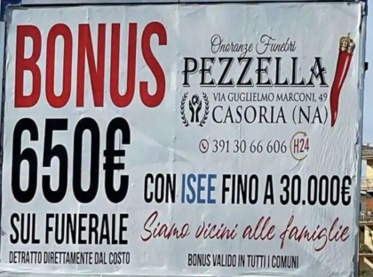 Tra tanti incentivi spunta pure… il bonus funerale