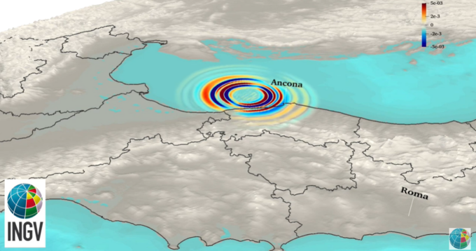 Terremoto Marche, il video che mostra come si sono propagate le onde sismiche