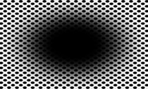 L'ipnotica illusione ottica del buco nero in espansione