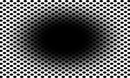 L'ipnotica illusione ottica del buco nero in espansione