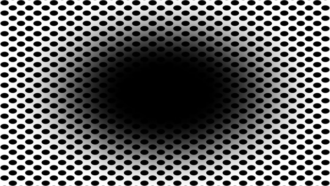 L’ipnotica illusione ottica del buco nero in espansione
