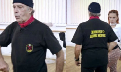 Enrico Montesano espulso da Ballando con le stelle per la t-shirt fascista