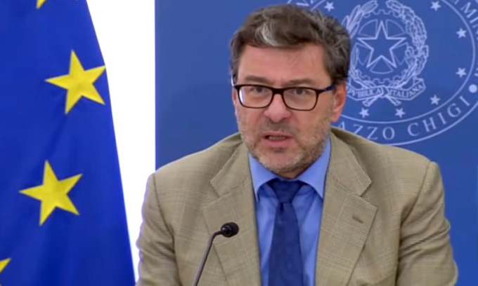 Il Ministro dell'Economia, Giancarlo Giorgetti