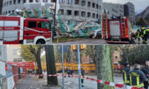 Crolla una gru nel centro di Bologna, altro ponteggio rovina vicino a Torino