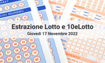 Estrazioni numeri Lotto e 10eLotto di oggi Giovedì 17 Novembre 2022