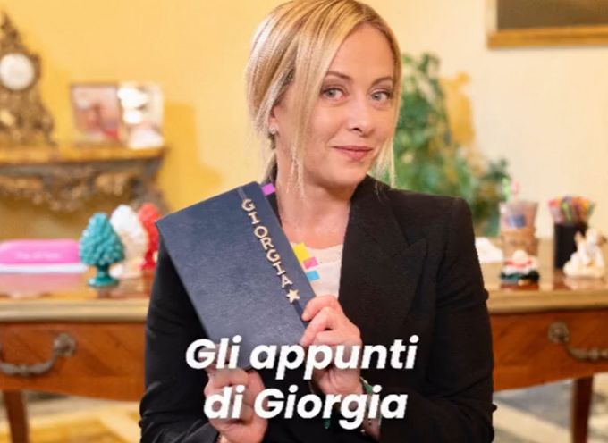 Meloni inaugura la rubrica “Gli appunti di Giorgia”: passo indietro sul Pos?