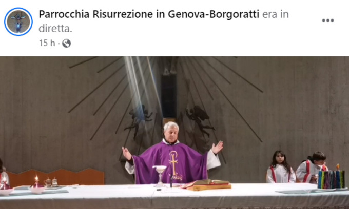 Facebook confonde la diretta della messa con una partita dei mondiali e la blocca