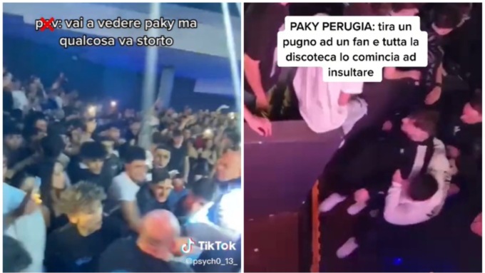 Rapper tira un pugno a un fan in platea al suo concerto (e tutta la discoteca lo insulta)