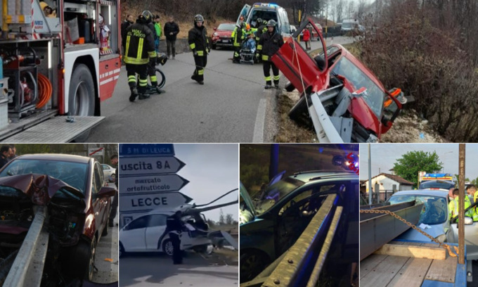 Altra auto infilzata dal guardrail: guidatore salvo per una questione di centimetri