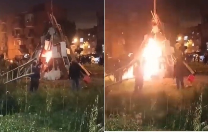 Esplode falò abusivo per San Giuseppe: una ventina di feriti (anche bambini). Il video