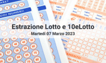 Estrazioni numeri Lotto e 10eLotto di oggi Martedì 07 Marzo 2023