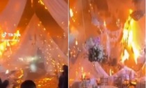 Matrimonio da incubo: un incendio devasta tutto durante il ricevimento