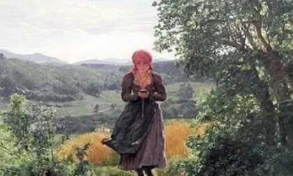 Il quadro dell'Ottocento in cui c'è una donna che sembra avere in mano un iPhone