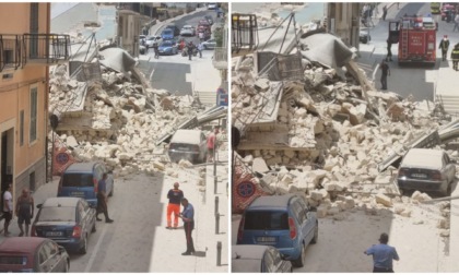 Palazzina in ristrutturazione crolla a Matera, operai salvi per miracolo perché erano in pausa pranzo