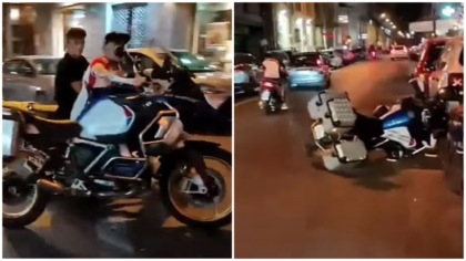 Sventa il furto di una moto mentre è in diretta sui social: il video