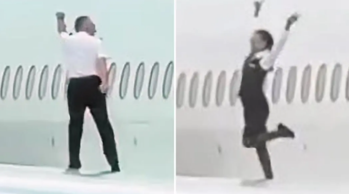 Assistenti di volo fanno selfie e balletti sull’ala del Boeing: rischiano il licenziamento