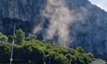 Frana sul Monte San Martino: paura per turisti e automobilisti. Il video