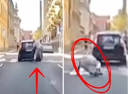 Si butta sotto le auto e chiede un risarcimento, il video della truffa (tra le sue vittime anche una Vip)