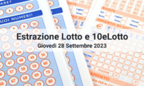 Lotto e 10eLotto, numeri vincenti di oggi Giovedì 28 Settembre 2023