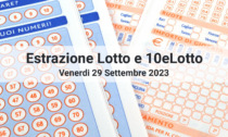 I numeri estratti oggi Venerdì 29 Settembre 2023 per Lotto e 10eLotto