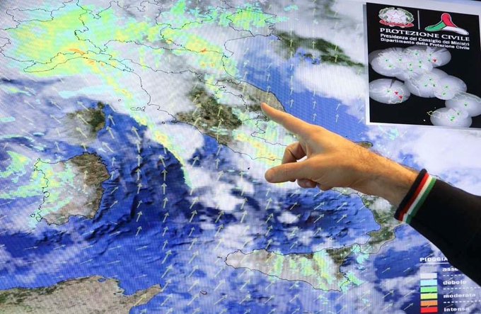 Maltempo: allerta arancione e gialla su 14 regioni