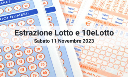 Lotto e 10eLotto, numeri vincenti di oggi Sabato 11 Novembre 2023