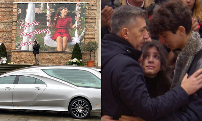 Il funerale di Giulia Cecchettin, papà Gino: “Aiutaci a lasciarti andare”