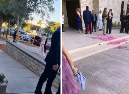 Vernice rossa sull’abito della sposa prima di entrare in chiesa. I “mandanti” sono… la suocera e i cognati