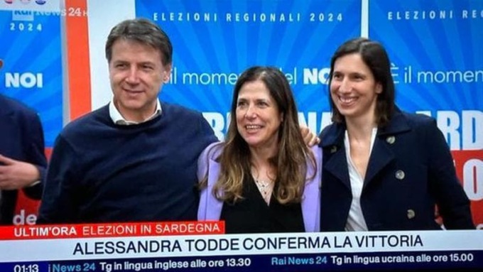 Elezioni regionali Sardegna, Todde (Pd-M5S) vince sul filo di lana