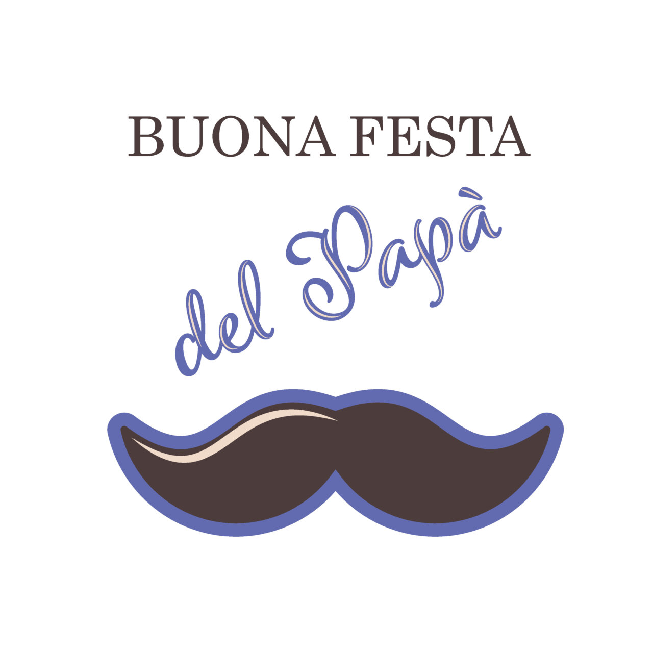 Card with happy fathers day, Buona Festa del Papà in italian la
