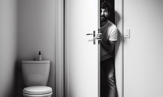 Rientra in casa e trova il vicino nascosto nel suo bagno
