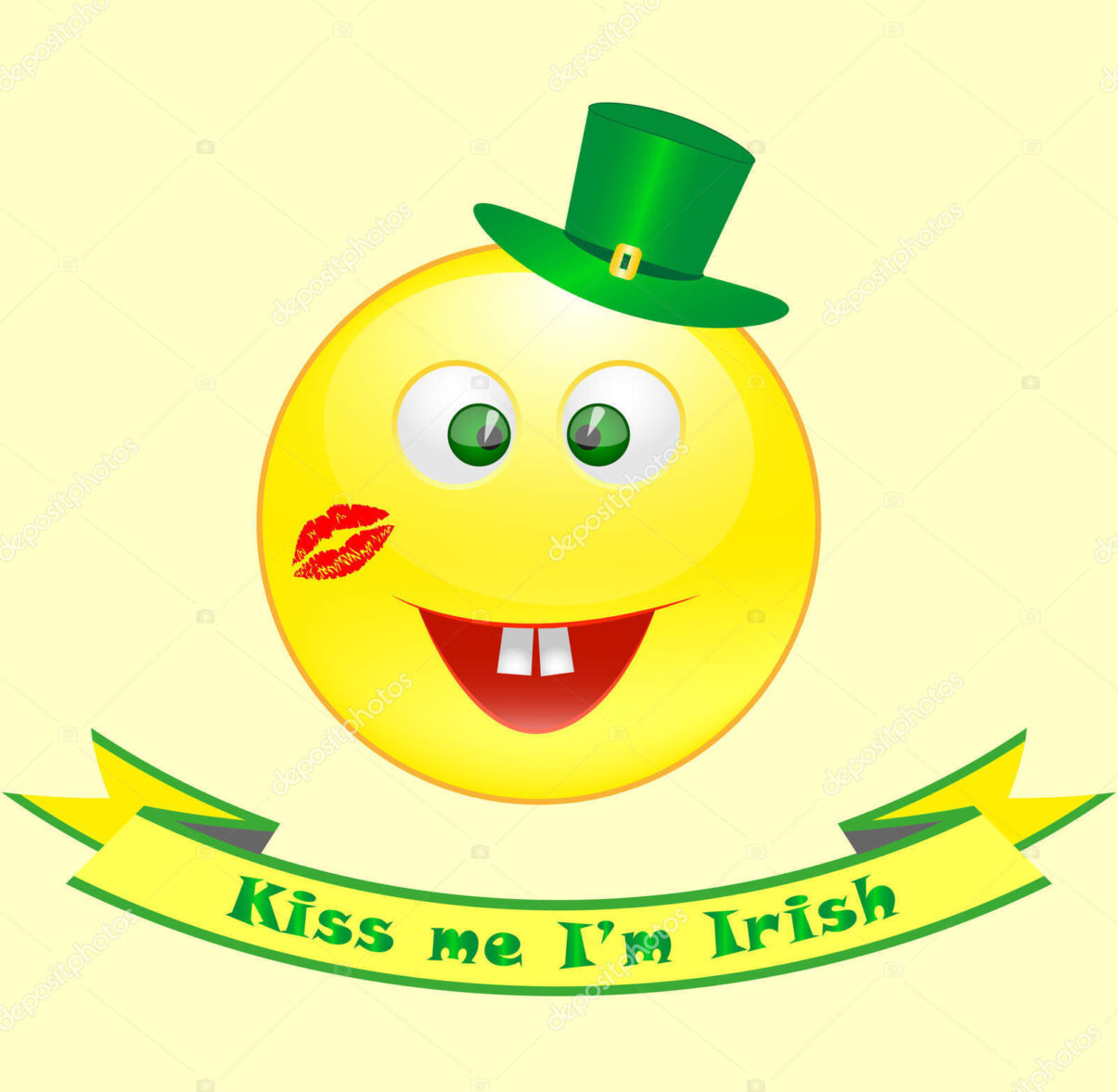 smile icon on Saint Patricks Day