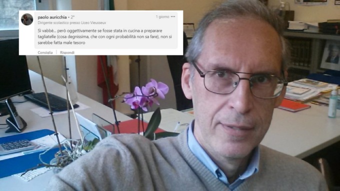 “Se stava a casa a fare le tagliatelle non si faceva male”. Bufera sul post sessista del preside sulla guardalinee